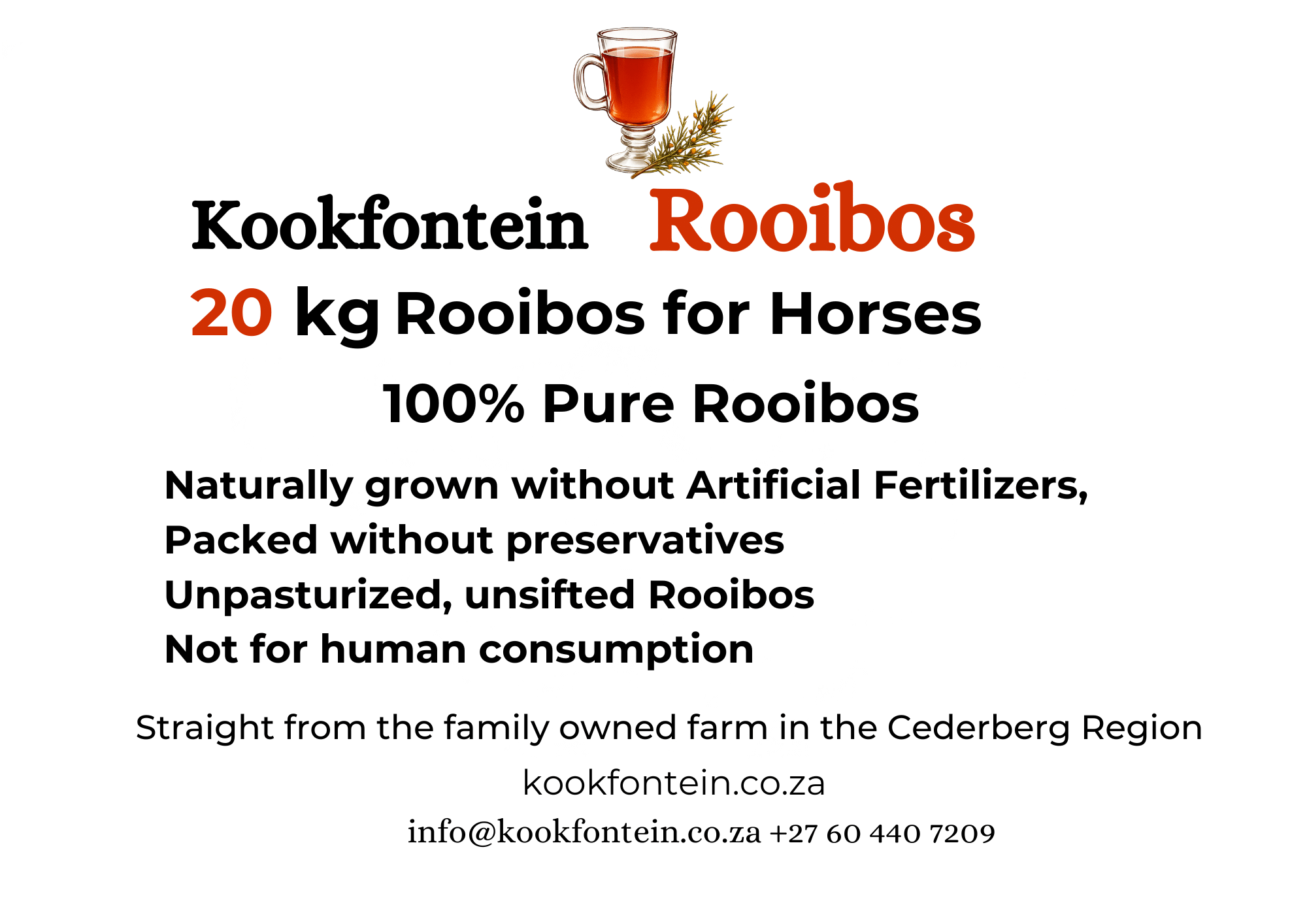 Rooibos for Horses 20kg | Natural Bulk Rooibos 3 Rooibos for Horses 20kg | Natural Bulk Rooibos - Image 3