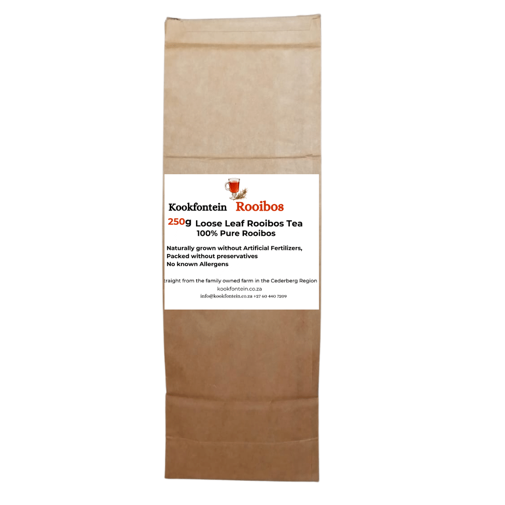 Loose Natural Rooibos 250g | Pure South African Rooibos 1 https://kookfontein.co.za/product/loose-natural-rooibos-250g/